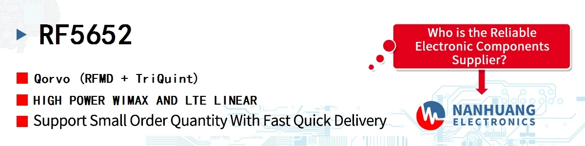 RF5652 Qorvo HIGH POWER WIMAX AND LTE LINEAR